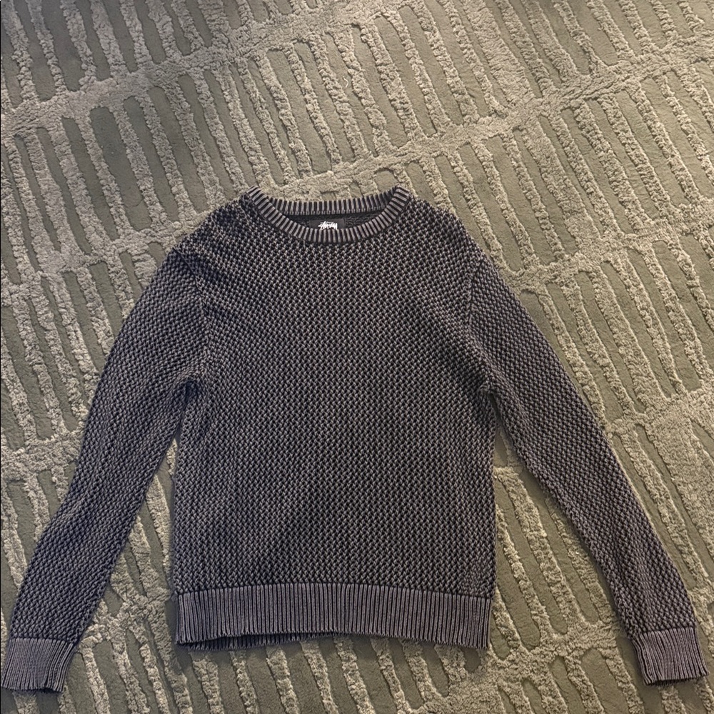 Stussy Gray Knit Sweater